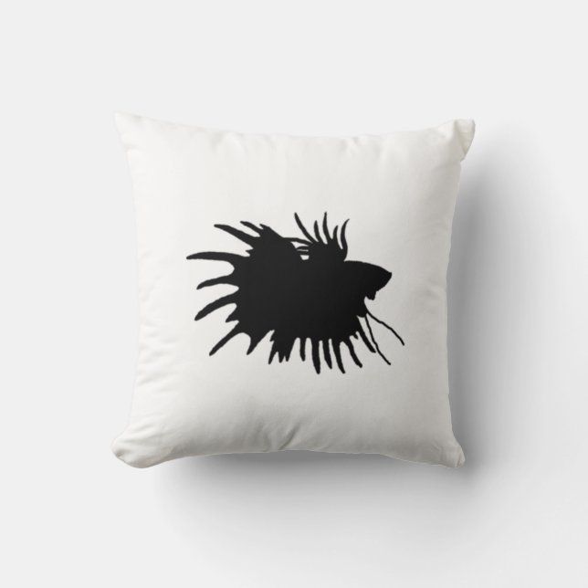 Betta Silhouette Love Siamese Fighting Fish Cushion (Front)