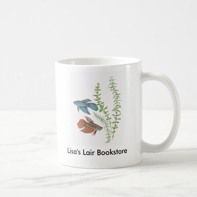Betta splendens and Rotala indica White Promo Coffee Mug (Right)