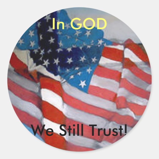 Better America Cross Flag Classic Round Sticker (Front)