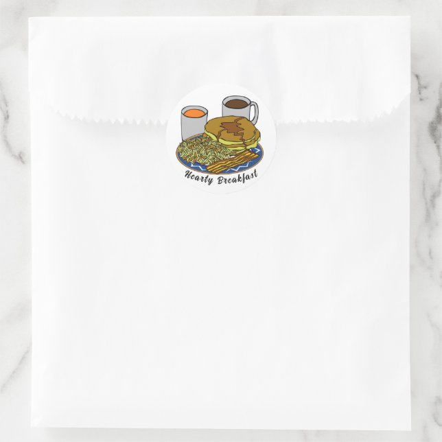 Better Breakfast Day Classic Round Sticker (Bag)