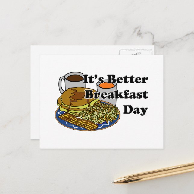 Better Breakfast Day Postcard (Front/Back In Situ)