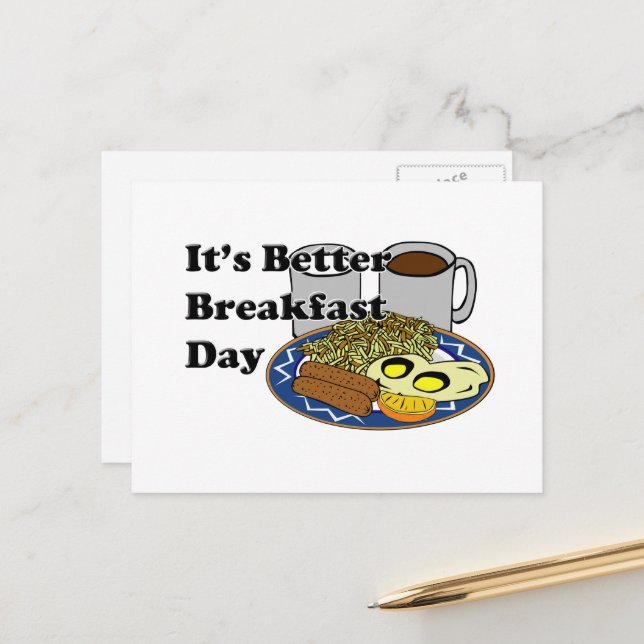 Better Breakfast Day Postcard (Front/Back In Situ)