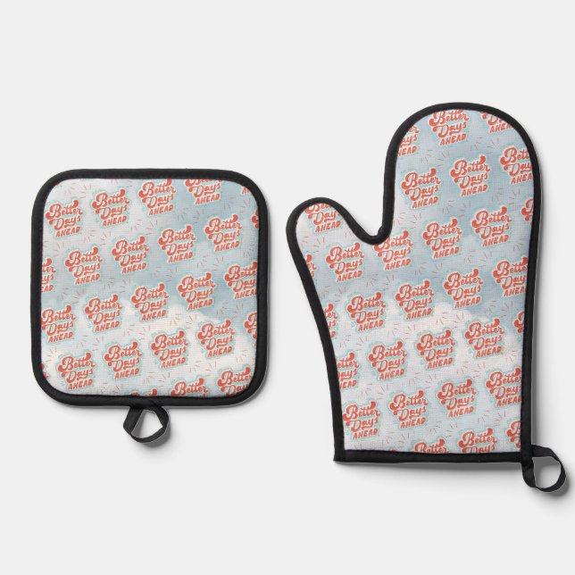 Better Days Oven Mitt & Pot Holder Set (Front)
