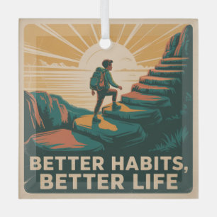 Better Habits, Better Life Glass Tree Decoration