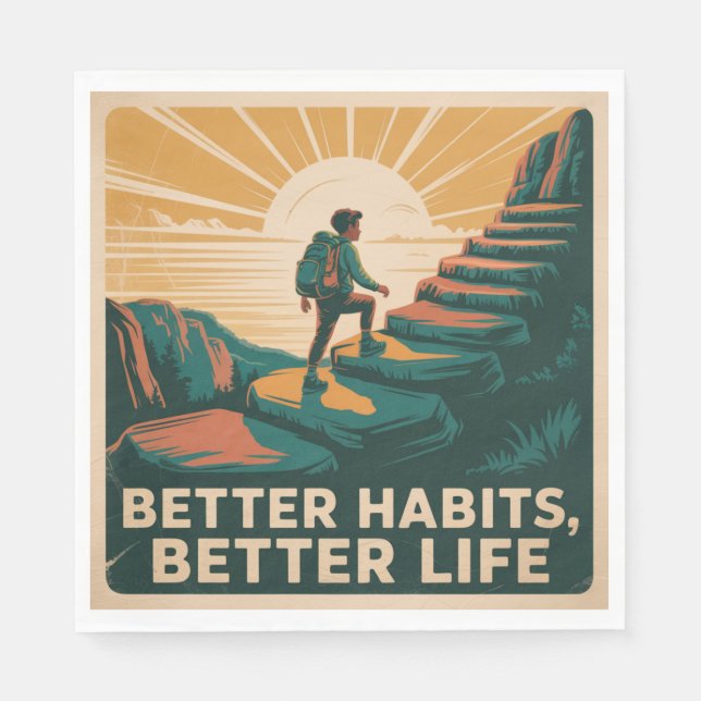 Better Habits, Better Life Napkin (Front)