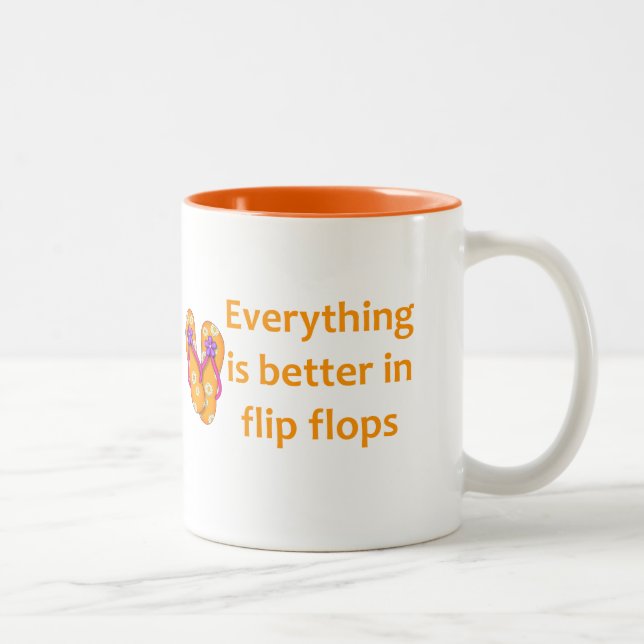 Better in Flip Flops Two-Tone Coffee Mug (Right)
