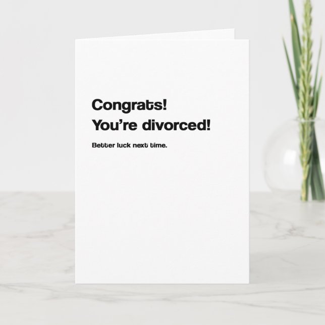 Better Luck Next Time Divorce Card (Front)