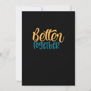 Better Off Together Quote Positive Minimal Design  Holiday Card
