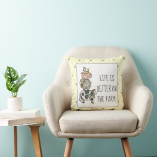 Better on the Farm Stacked Animals Cushion