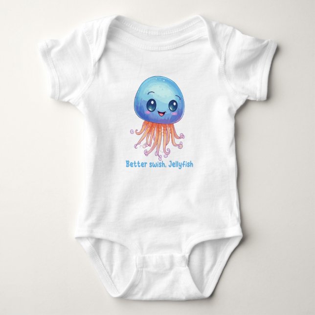 Better swish, Jellyfish Baby Bodysuit (Front)