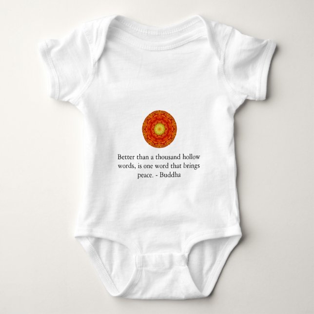 Better than a thousand hollow words, is one word.. baby bodysuit (Front)