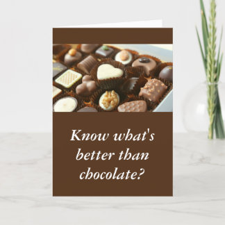 better than chocolate sweet funny valentine holiday card