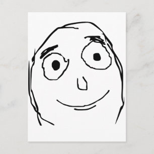 Better Than Expected Face Postcard