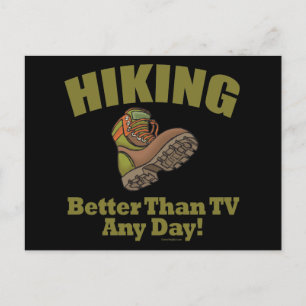 Better Than TV - Hiking Postcard