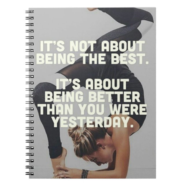 Better Than Yesterday - Women's Yoga Motivational Notebook (Front)
