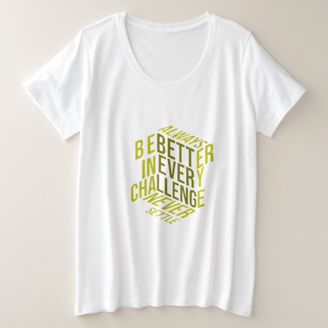 Better Through Challenge Built by Every Setback Pr Plus Size T-Shirt (Design Front)