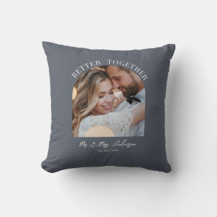 Better together arch photo wedding gift home decor cushion