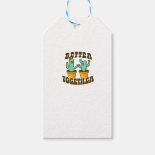 Better Together Cactuses Whimsical Style  Gift Tags