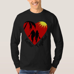 Better Together  Couple holding hands  Palm Tree & T-Shirt