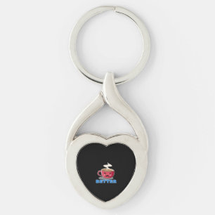 Better Together Couple Valentines Day Romantic Sty Key Ring