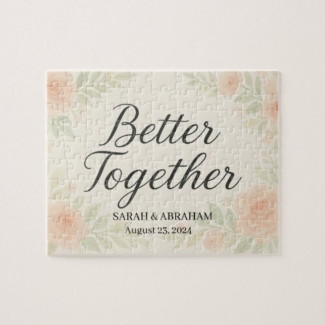 Better Together Customisable Wedding Puzzle Favour (Horizontal)