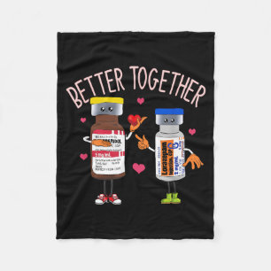 Better-together Haldol Ativan Icu Nurse Valentine' Fleece Blanket