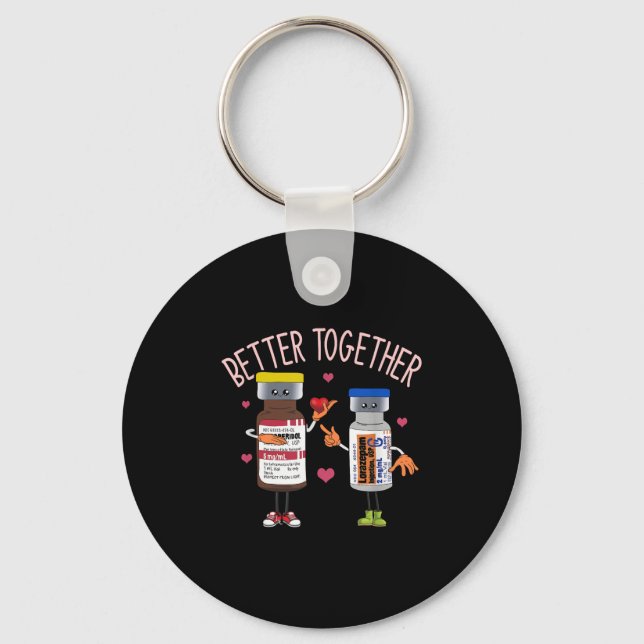 Better-together Haldol Ativan Icu Nurse Valentines Key Ring (Front)