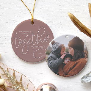 Better Together Holiday Photo Ceramic Tree Decoration