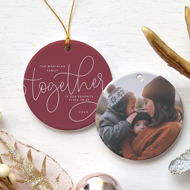 Better Together | Holiday Photo Ceramic Tree Decoration (Creator Uploaded)