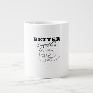 Better Together Kissing Romantic Design  Large Coffee Mug