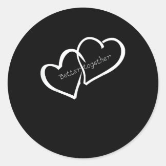 Better Together Long Distance Relationship Modern Classic Round Sticker
