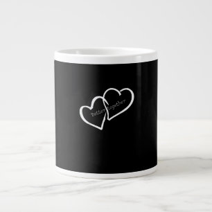 Better Together Long Distance Relationship Modern  Large Coffee Mug