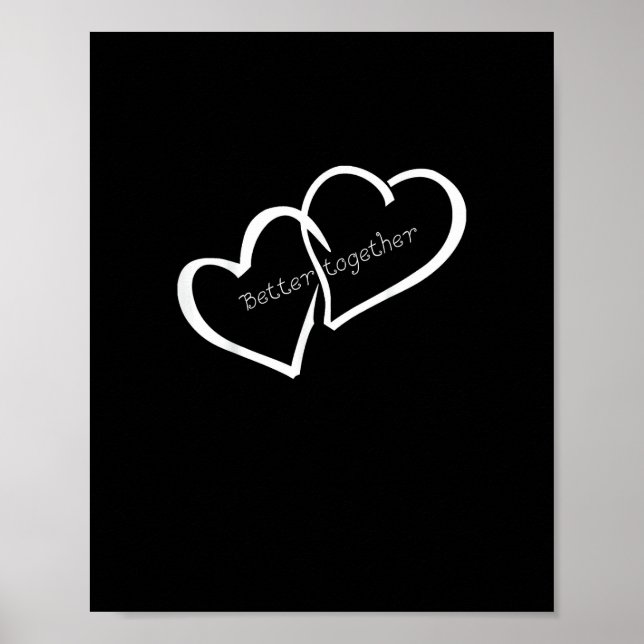 Better Together Long Distance Relationship Modern  Poster (Front)