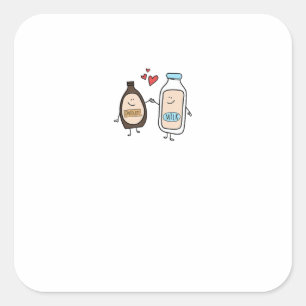 Better Together Love for Chocolate Milk Drinkers P Square Sticker