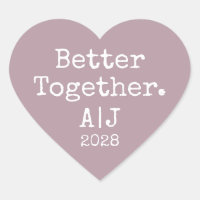 Better Together Monogram Year Mauve Wedding
