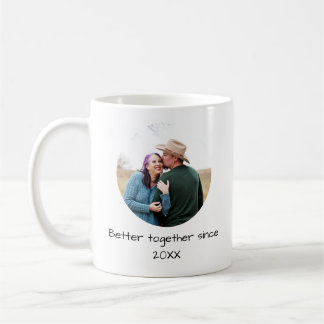 Better Together Personalised Photo Year Couple Coffee Mug