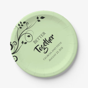 Better Together Personalised Wedding Paper Plates