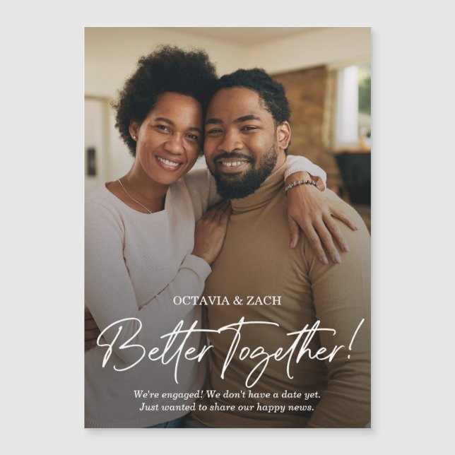 Better Together Photo Engagement Announcement (Front)
