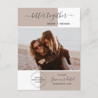 Better Together Photo Save the Date Wedding Modern