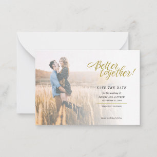 Better Together Photo Wedding Save The Date Card