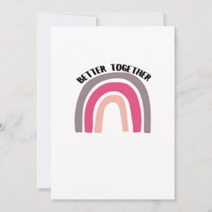 Better Together Rainbow Joyful Aesthetic  Holiday Card