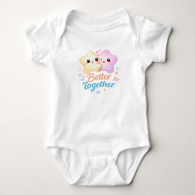 Better Together Stars Baby Bodysuit (Front)