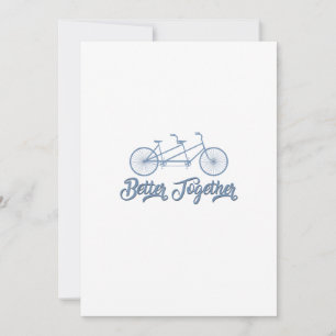 Better Together Tandem Bicycle Cyclist Cycling Gra Holiday Card