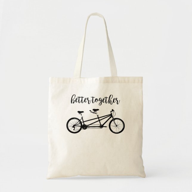 Better Together Tandem Cycling  Tote Bag (Front)