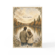 Better Together Watercolor Couple Love Card