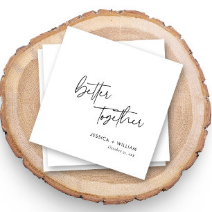 Better Together Wedding Favour Napkin