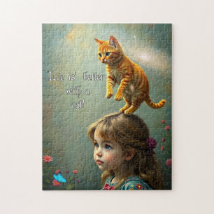 Better with a Cat  Jigsaw Puzzle