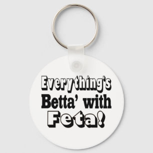 Better With Feta Key Ring