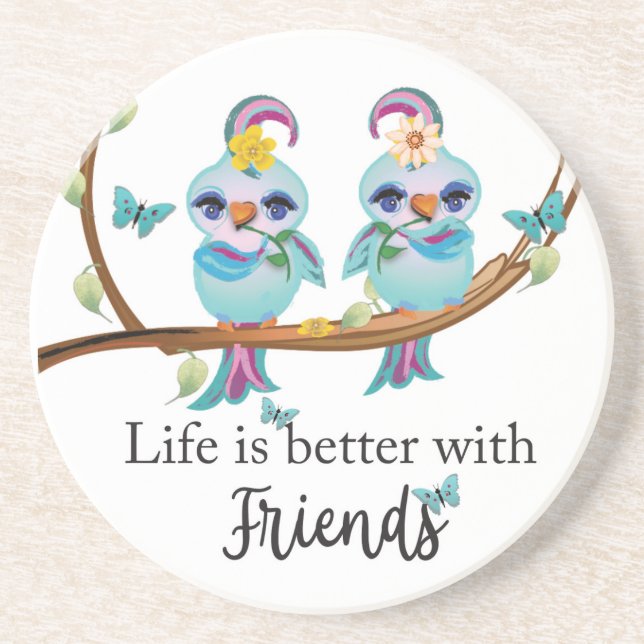Better with friends coaster (Front)