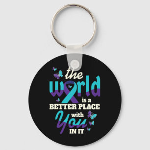 Better With You Suicide Awareness Mental Health  Key Ring